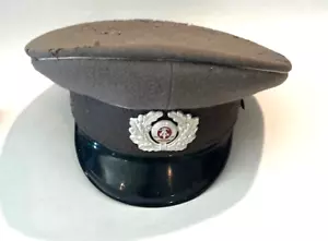 Vintage East German Army NVA Enlisted Officer Military Hat Cap Size 59 1856H - Imagen 1 de 3