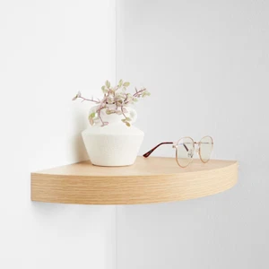 Corner Shelf - Oak Look Medium-density fibreboard (MDF) with melamine - Picture 1 of 4