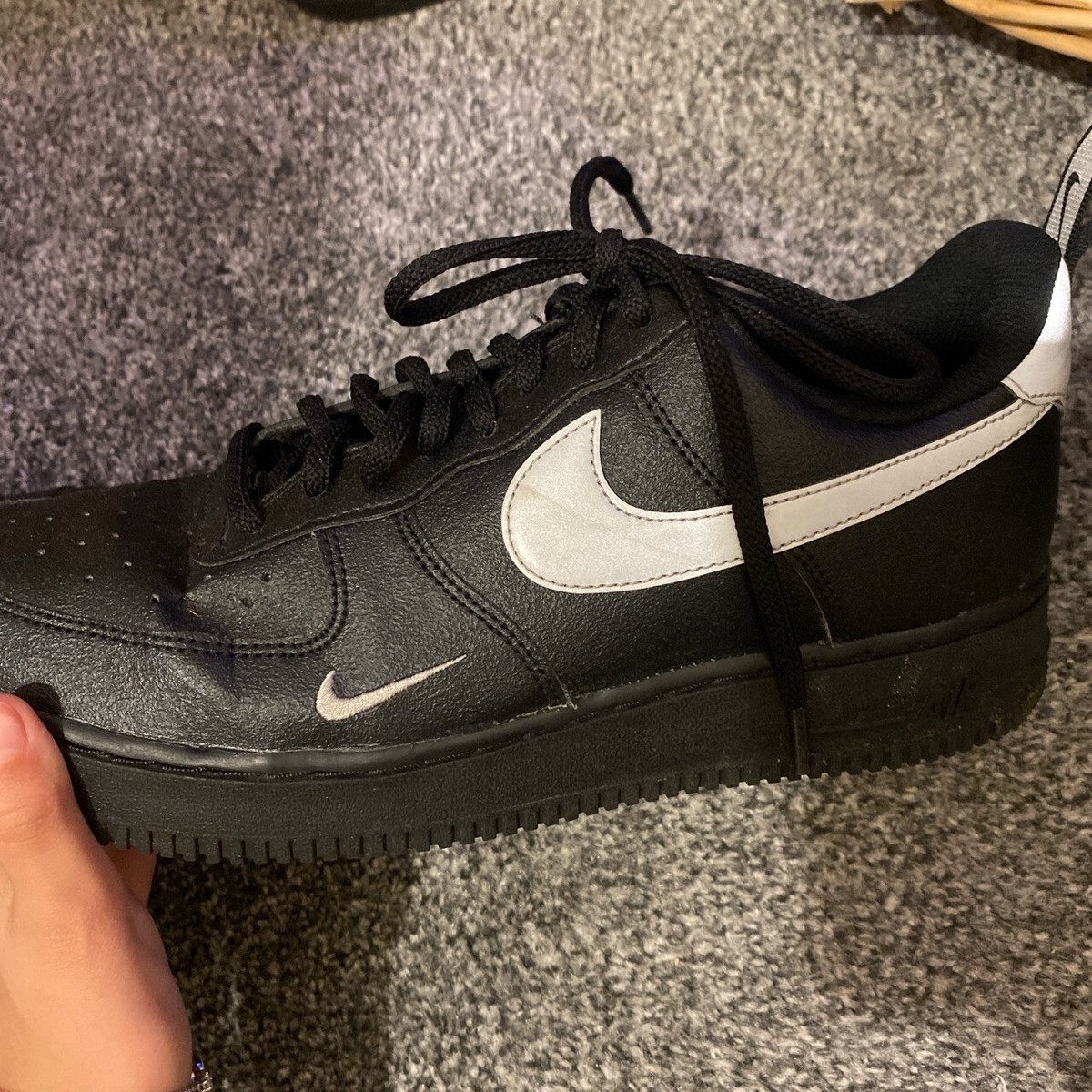 nike air force 1 07 light silver black white f