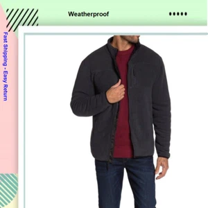 Weatherproof Faux Shearling Lined Funnel Neck Jacket,OMBRE BLUE, SZ Medium - Picture 1 of 1
