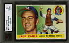 1955 Topps Baseball Card23jack Parksrookiemilwaukee Braves Ksa 8 Nmt Mt