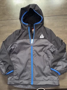GERRY Lined Kids Jacket Hooded Black Grey Boys Size 5/6 - Picture 1 of 4