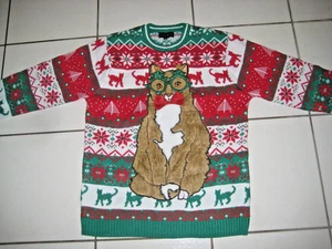 Blizzard Bay Herren Ugly Christmas Sweater "CHRISTMAS CAT" * SIZE LARGE * - Bild 1 von 4