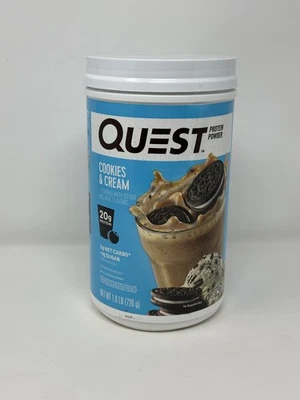 NEW Quest Nutrition Cookies & Cream Protein Drink Powder 20g Protein 1.6 LB 2/25 - Image 1 of 4