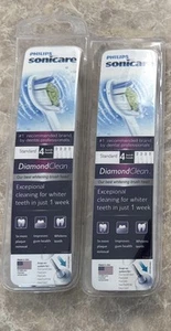 8 Philips Sonicare Brush Heads Diamond Clean HX6064 White - Picture 1 of 1