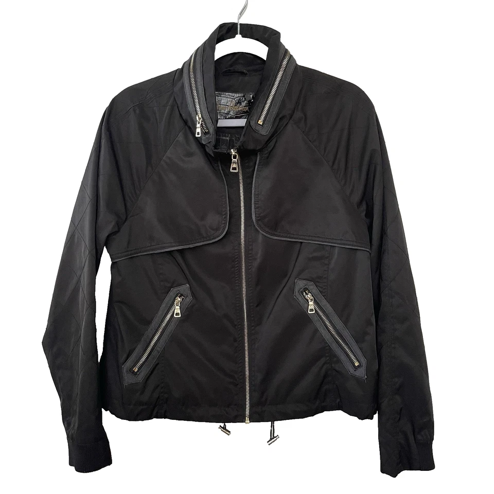 Sam Edelman Jacket Sz Large Black Bomber Windbreaker Lightweight Versatile Chic - Image 1 of 4