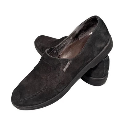 Mephisto Women's Black Suede Slip-On Loafers Size 10 Casual Flats - Image 1 of 4