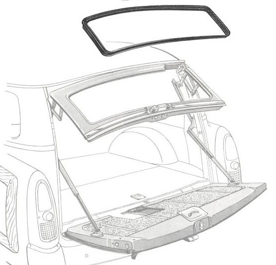 Sello de ventana de vidrio trasero Ford 1952-54 vagón de 4 puertas, Customline Ranch Wagon Foto 1 de 1