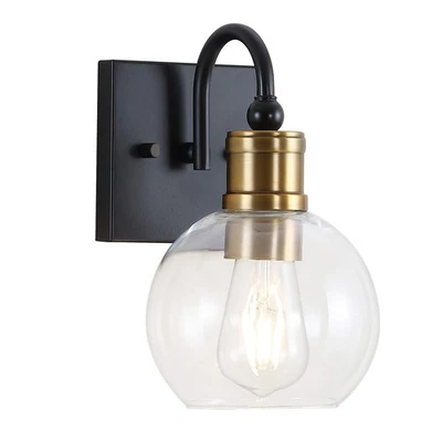 JYL3526A Marais 5.88" 1-Luz Hierro/Vidrio Rústico Vintage Tocador Luz Industrial... Foto 1 de 4