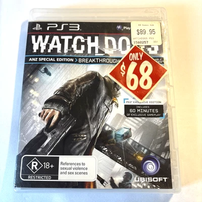Watch Dogs ANZ Special Edition - PS3 Playstation - R18+ Complete with Manual - Image 1 of 4