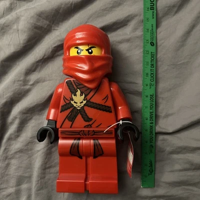 Jumbo Lego Coin/Money Bank Ninjago Red Kai Ninja Figure 13.5 Tall 2012  - Image 1 of 3
