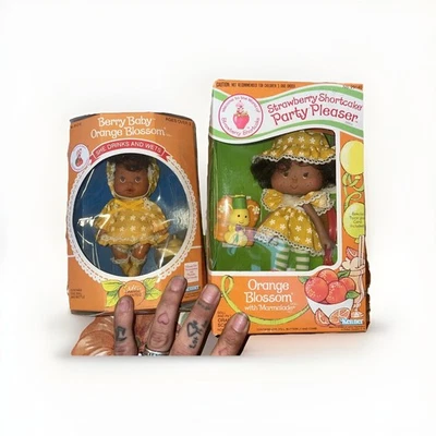Muñeca bebé mermelada y mermelada flor de azahar de fiesta pastel corto fresa años 80 nueva en caja Foto 1 de 4