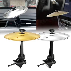 Mini Drum Crash Cymbal Car Crash Cymbal For Car Vent Easy Install Silver Golden - Picture 1 of 16