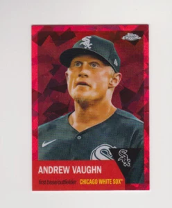 2022 Topps Chrom Platin Andrew Vaughn roter Atomrefraktor 12/100 - Bild 1 von 1