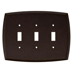 Bronze Triple Toggle Wall Plate Triple Switch Plate W35608 - Picture 1 of 2