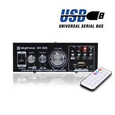 Skytronic Stereo Home HIFI Amplifier Av-360 FM Radio Tuner Mp3 USB SD Remote