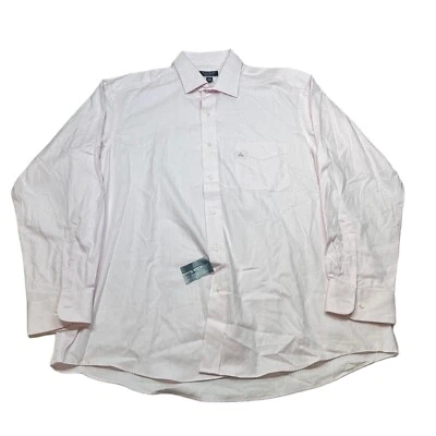 Club Room Regular Fit Dress Shirt Mens 17 34/35 Pink Performance Long Sleeve NEW - Image 1 of 4