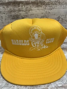 Cappello vintage Harolds Club Casino Reno cappello palla camionista rete a scatto poker Las Vegas - Foto 1 di 7
