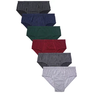 6 Pack Men's Cotton Triangle Briefs Tag-Free Elastic Waist Moisture Wicking - Picture 1 of 14
