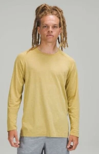 Lululemon Auric Gold Dew Green Metal Vent Tech Long Sleeve Top Sz Men XL Gym - Picture 1 of 8