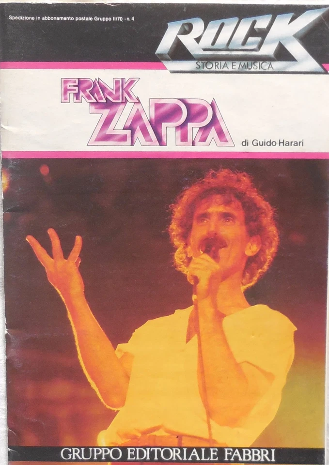 ROCK STORIA E MUSICA N.4 FRANK ZAPPA FABBRI 1982 NO CASSETTA - Immagine 1 di 1