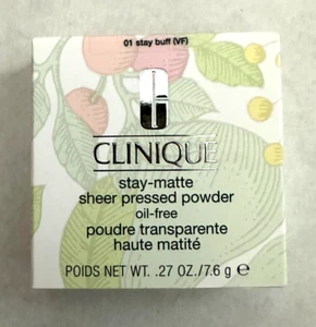 CLINIQUE Stay-Matte Sheer Pressed Powder - 01 Stay Buff (VF) - 0.27 OZ / 7.6 g - Picture 1 of 6