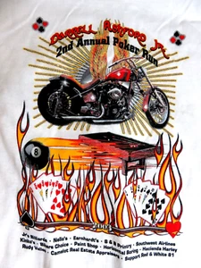 Muy Rara Darrell Ashford Jr 2a Anual Carrera de Póquer Motocicleta Para Hombre 2XL - Imagen 1 de 7