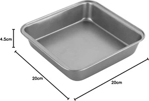 Chef Aid Non-Stick Bakeware Baking Oven Square Brownie Pan Dish Tin Tray - 20cm - Picture 1 of 1