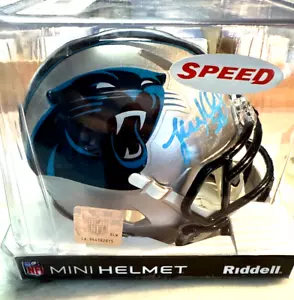 Luke Kuechly Carolina Panthers Auto-Rare Blue Ink Riddell Mini Helmet NFL Auth. - Picture 1 of 12
