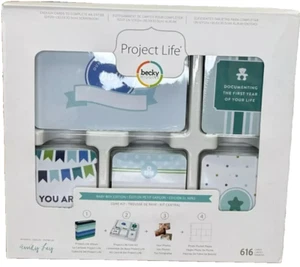 New! Project Life Baby Boy Edition Core Kit Scrapbook Becky Higgins-616pc BLUE - Picture 1 of 2