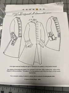 JP Ryan History Pattern "1750's Coat with military Variations" SZ 48, NEW, Uncut - Picture 1 of 3