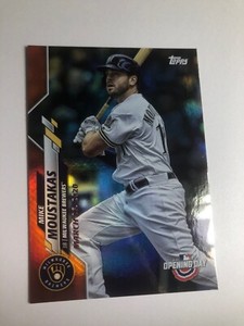 2020 Topps Opening Day Target Red Foil Parallel Mike Moustakas Brewers 5