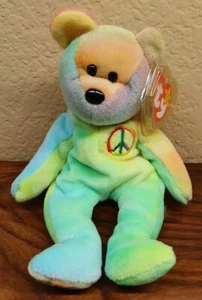 Ty Beanie Baby 1996 Peace ORIGIINAL Tag Error  SUFACE Good Condition!  - Picture 1 of 10