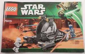 Star Wars Lego Instruction Manual Booklet Only #75015 - Picture 1 of 1