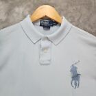 Vintage Polo Ralph Lauren Polo Shirt Mens Large Blue Big Pony #3 Custom Fit