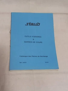 catalogue de pièces de rechange STAUB outils agraires et barres de coupe - 1981 - Imagen 1 de 4