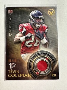 K131,274 - 2015 Topps Valor Rookie Relics Speed #VRRTC Tevin Coleman #/99 Jersey