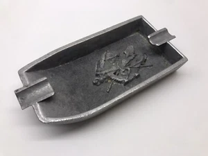 MASSIVE ASHTRAY JNA YUGOSLAV ARMY ENGINEERING UNIT DESK MODEL CAST ALUMINUM 50’s - Picture 1 of 19
