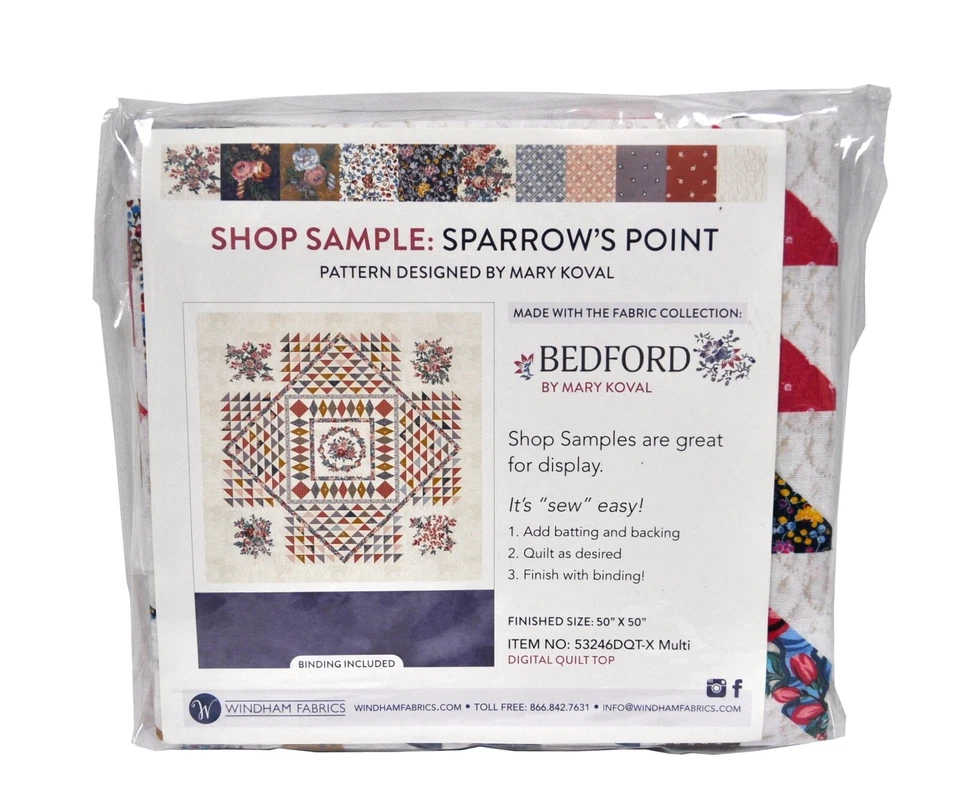 Widham Fabrics Sparrows Point Shop Sample Quilt Kit 50 x 50 - Image 1 of 1