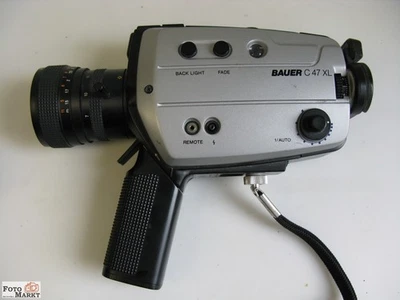 Bauer Super 8 Filmkamera C47 XL S8 Film Objektiv Macro-Neovaron 1,2/7-45 - Bild 1 von 4