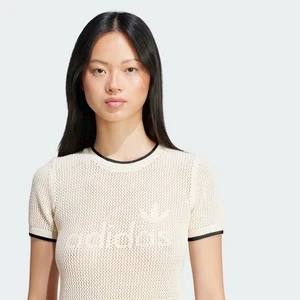 Camiseta Adidas Originales Premium Crochet Cali Para Mujer JD1076 Blanca JP Talla XS-3XL - Imagen 1 de 7
