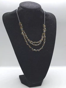 Collana multistrato quarzo fumè ed ematite pietre preziose - Foto 1 di 8