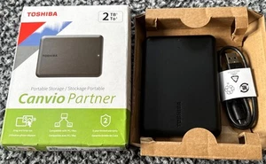 Toshiba Canvio Partner 2TB Portable 2.5’’ External Hard Drive, USB 3.2, Mac & Wi - Afbeelding 1 van 3