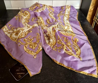 NUEVO CON ETIQUETAS - Bufanda de seda vintage para mujer Fattorseta Italia. 34”x34” Foto 1 de 4