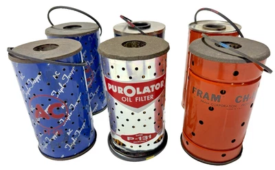 Lote de Filtros de Aceite de Motor Antiguo AC Purolator Fram Nuevo Antiguo Stock Foto 1 de 4
