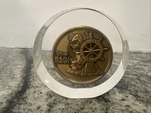 Disney Magic Cruise Line Paperweight Paper Weight Inaugural Voyage 1998 Vintage - Picture 1 of 4