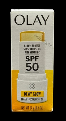 💛 Olay Dewy Glow Sunscreen Stick SPF 50 w/ Vitamin C Broad Spectrum 0.5 oz 💛 - Image 1 of 4