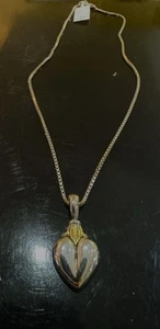 David Yurman 18k & Sterling Silver Heart Pendant Necklace - Picture 1 of 3