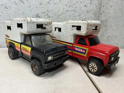 Par de camionetas de juguete vintage Tonka cámper  Foto 1 de 4