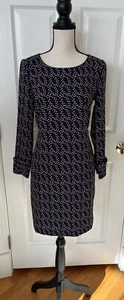 NWOT Banana Republic Red White & Blue Flags USA Printed Long Sleeve Shift Dress - Picture 1 of 14